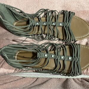 American Eagle Outfitters Women's Multi-Strap Sandals - Olive
